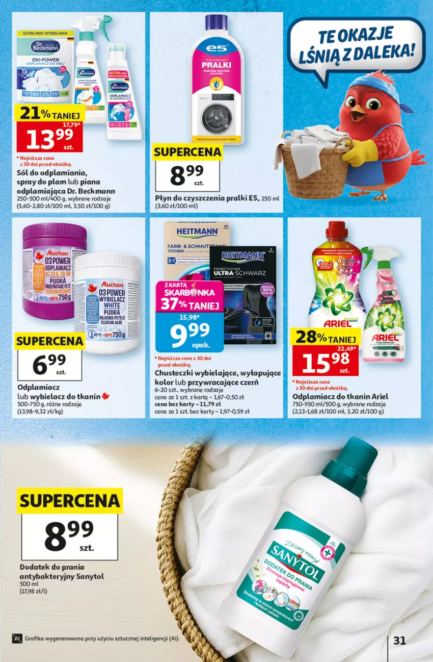 Gazetka promocyjna Auchan - 30 Lat Hipermarket - ważna 01.10 do 07.10.2026 - strona 31 - produkty: Ariel, Chusteczki, Gra, Grafika, Intel, Odplamiacz, Pralki, Sanytol, Sól