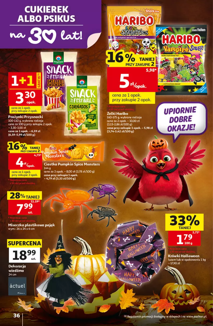 Gazetka promocyjna Auchan - 30 Lat Hipermarket - ważna 01.10 do 07.10.2026 - strona 36 - produkty: Ciastka, Fa, Haribo, Ice Monster, Miseczka, Przysnacki