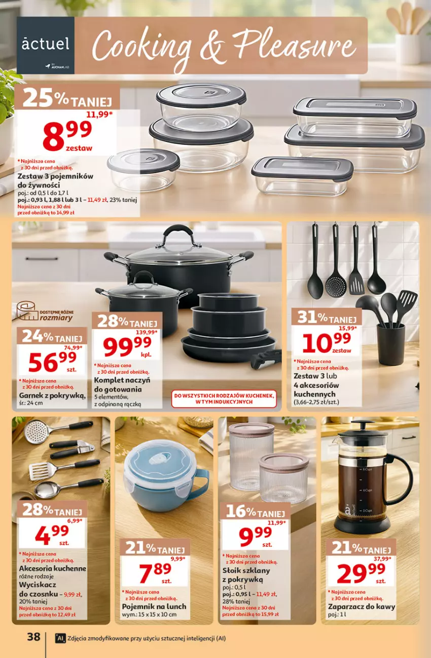 Gazetka promocyjna Auchan - 30 Lat Hipermarket - ważna 01.10 do 07.10.2026 - strona 38 - produkty: Garnek, Intel, Komplet naczyń, Pojemnik, Pojemnik na lunch, Zaparzacz, Zaparzacz do kawy
