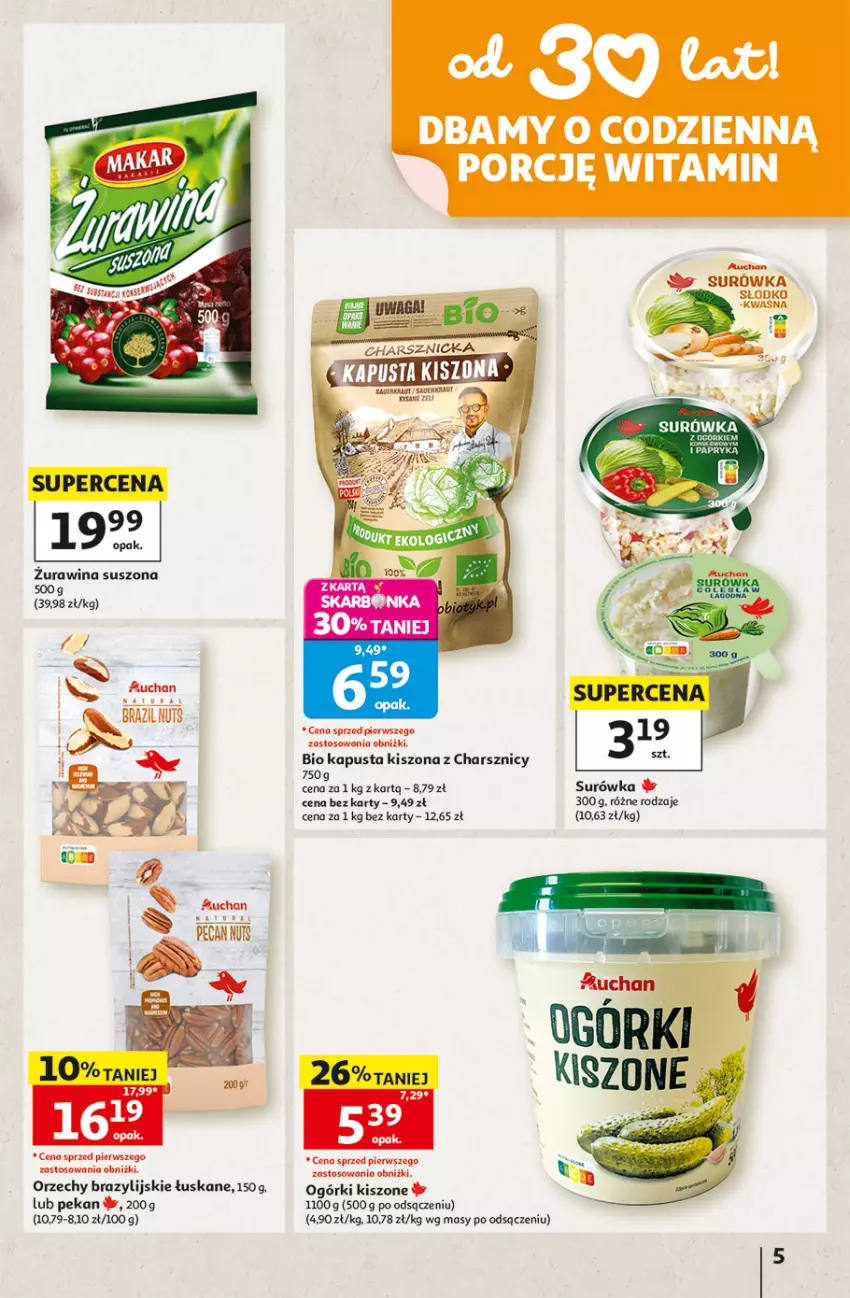 Gazetka promocyjna Auchan - 30 Lat Hipermarket - ważna 01.10 do 07.10.2026 - strona 5 - produkty: Fa, Por, Surówka