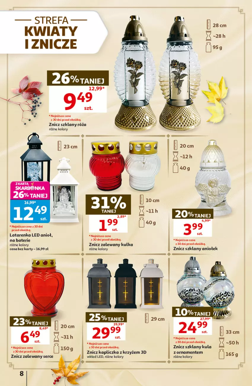 Gazetka promocyjna Auchan - 30 Lat Hipermarket - ważna 01.10 do 07.10.2026 - strona 8 - produkty: Fa, Latarenka, Latarenka LED, Róża, Ser, Znicz