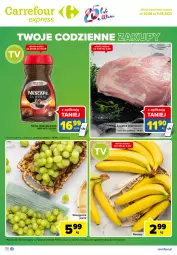 Gazetka promocyjna Carrefour - Gazetka Express - Gazetka - ważna od 05.09 do 05.09.2022 - strona 1 - produkty: Kawa rozpuszczalna, Kawa, Kosz, Winogrona, Wino