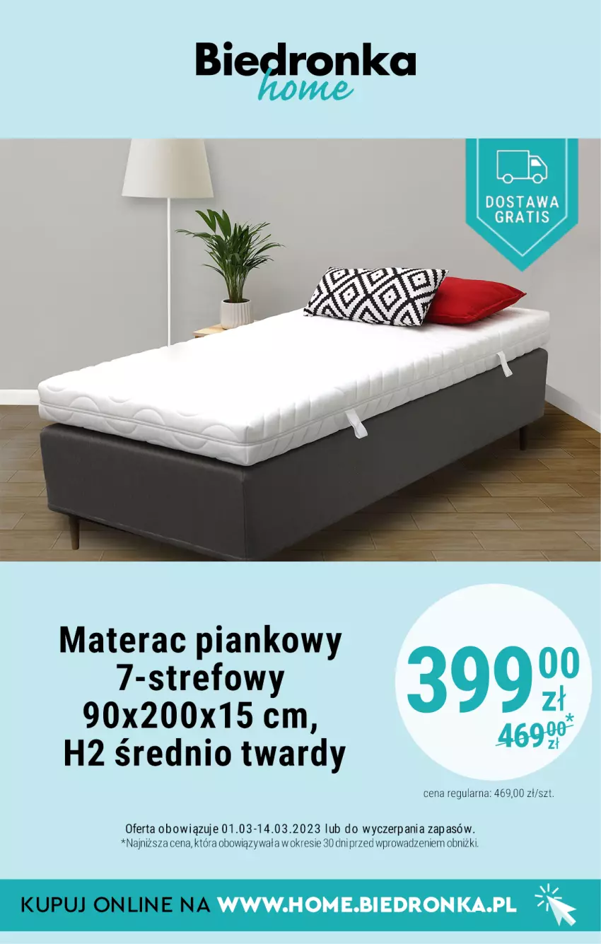 Gazetka promocyjna Biedronka - Biedronka Home - Gazetka - Biedronka.pl - ważna 04.03 do 01.04.2023 - strona 15 - produkty: Materac, Materac piankowy, Tera