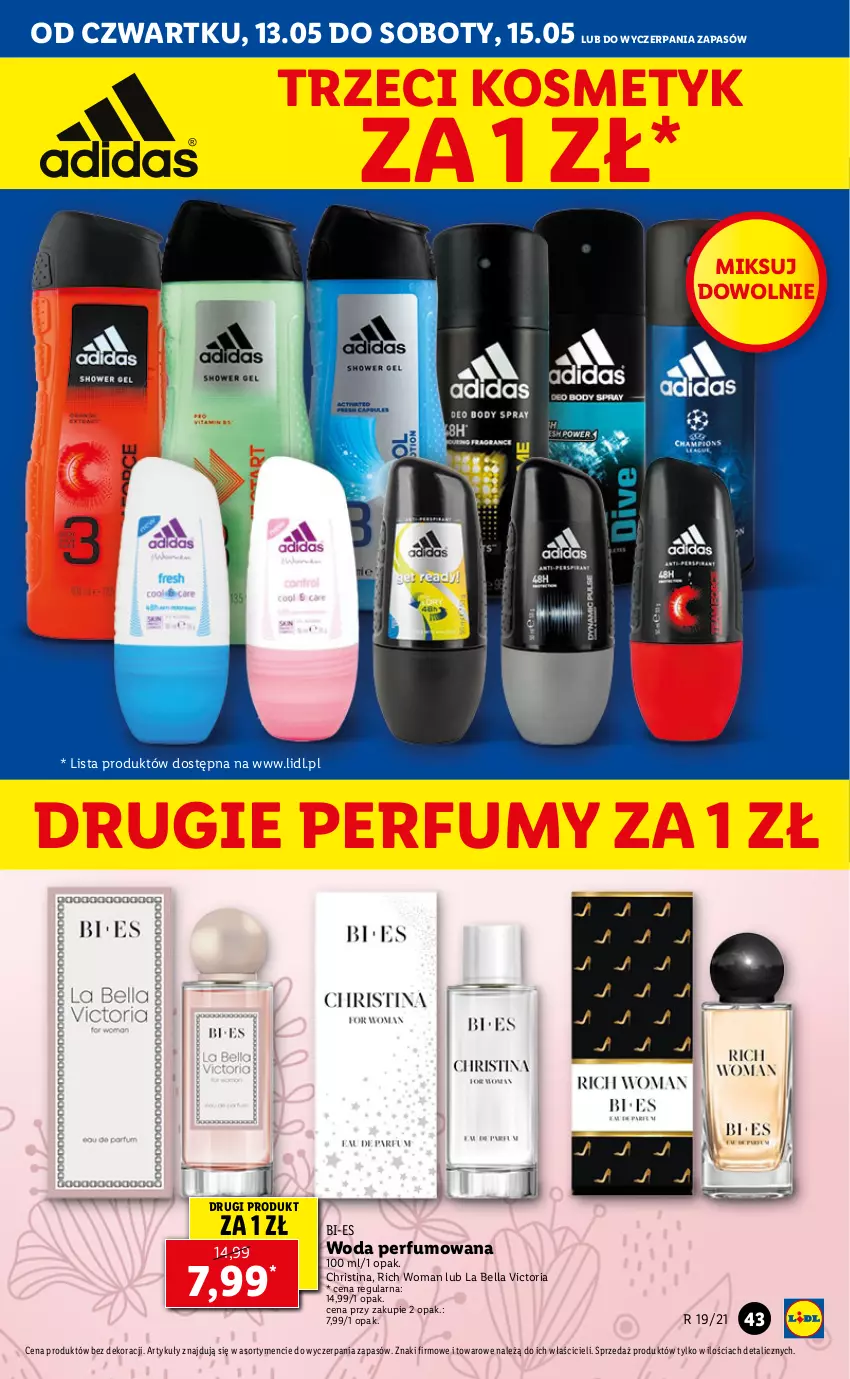 Gazetka promocyjna Lidl - GAZETKA - ważna 13.05 do 15.05.2021 - strona 43 - produkty: Bell, Bella, Perfum, Woda, Woda perfumowana