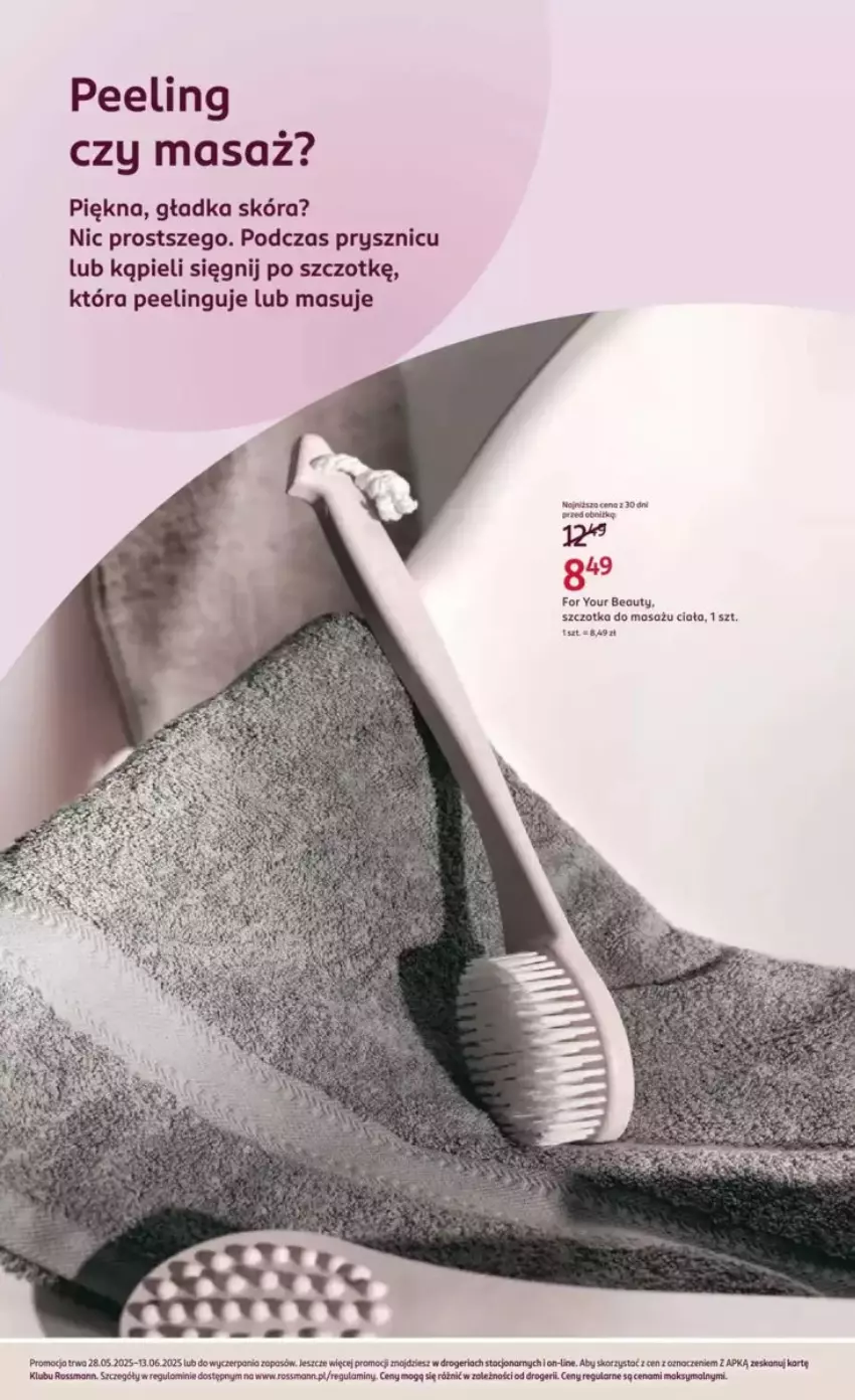 Gazetka promocyjna Rossmann - ważna 28.05 do 03.06.2025 - strona 12 - produkty: For Your Beauty, Peeling, Szczotka