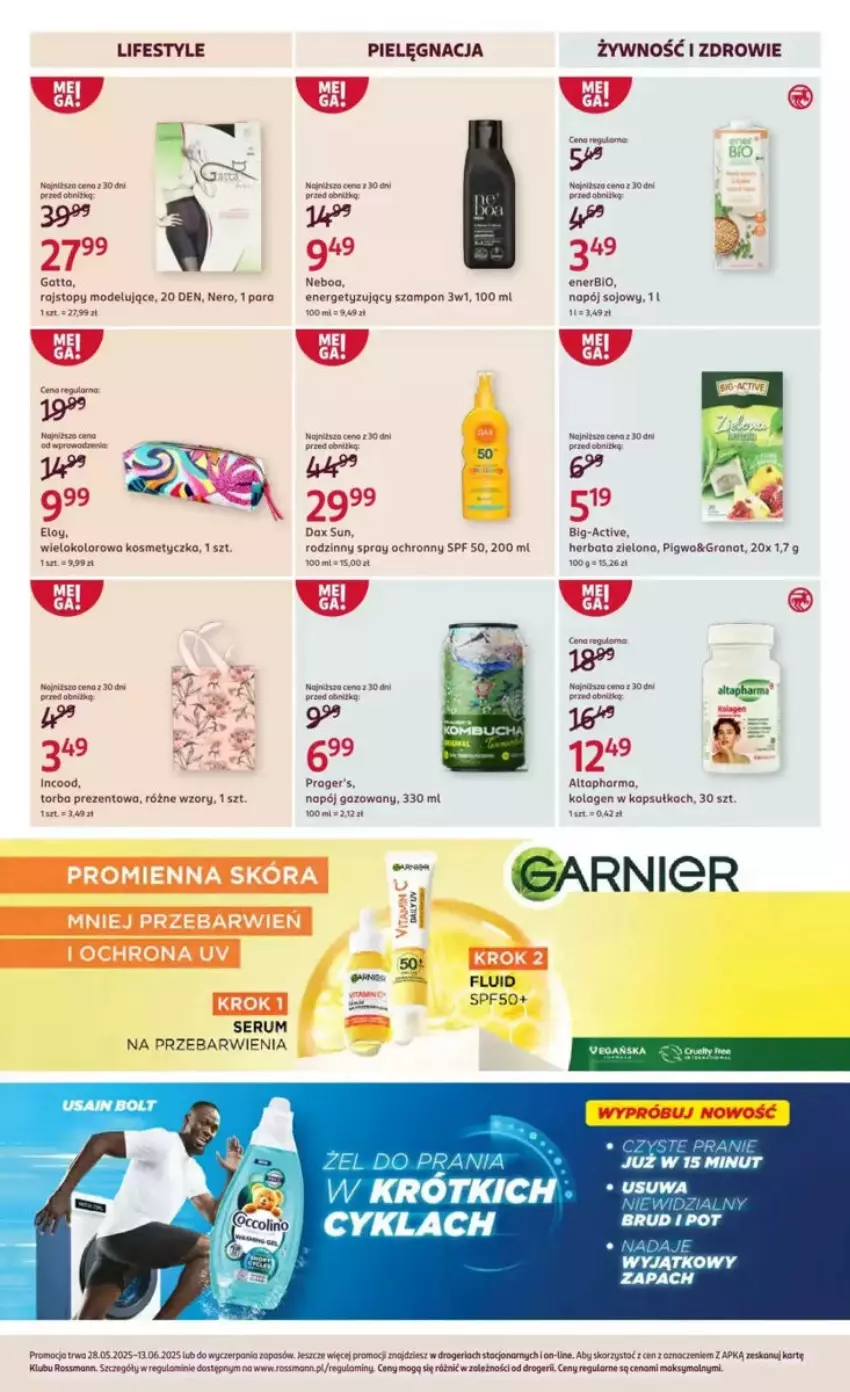 Gazetka promocyjna Rossmann - ważna 28.05 do 03.06.2025 - strona 6 - produkty: DAX, Garnier, Gatta, Gra, Granat, Herbata, Kolagen, Kosmetyczka, LG, Napój, Por, Rajstopy, Rum, Ser, Serum, Szampon, Top, Torba, Torba prezentowa, Zdrowie