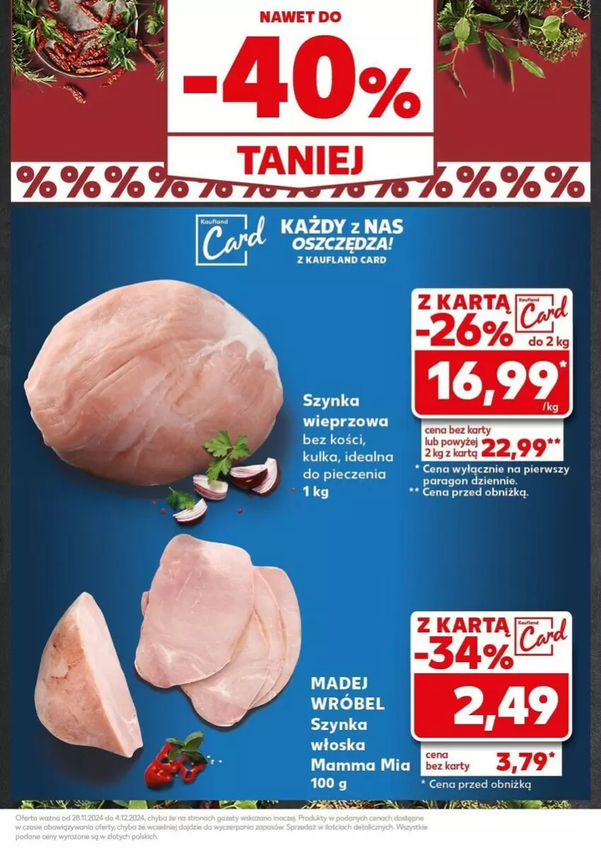 Gazetka promocyjna Kaufland - ważna 02.12 do 04.12.2024 - strona 11 - produkty: Madej Wróbel, Szynka