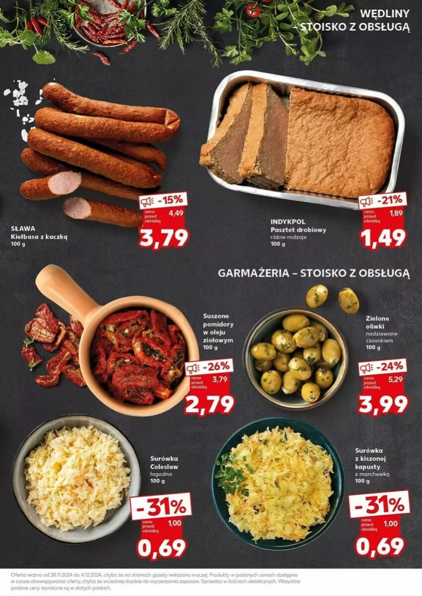 Gazetka promocyjna Kaufland - ważna 02.12 do 04.12.2024 - strona 18 - produkty: Fa, Kiełbasa, Olej, Pasztet, Pomidory, Suszone pomidory