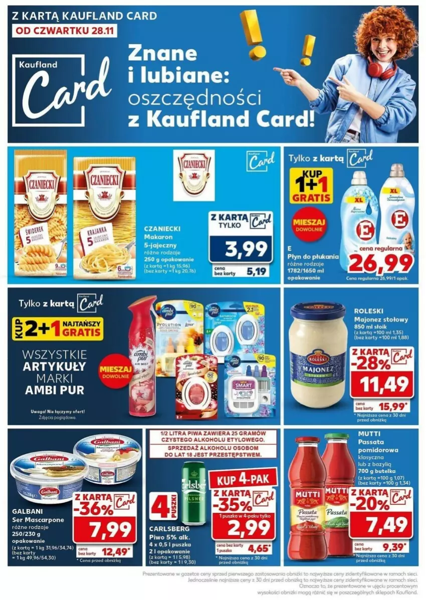 Gazetka promocyjna Kaufland - ważna 02.12 do 04.12.2024 - strona 8 - produkty: Ambi Pur, Carlsberg, Fa, Galbani, Gra, Mascarpone, Piwa, Piwo, Pur, Ser, Waga