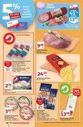 Gazetka promocyjna Auchan - Kawa i czekolada aromatycznie i słodko Supermarkety - Gazetka - ważna od 31.10 do 31.10.2021 - strona 8 - produkty: Mozzarella, Ser, Królewski, Brie, Kiełbasa krakowska, Camembert, Morliny, Boczek, Kabanos, Ser pleśniowy, Kiełbasa, Berlinki