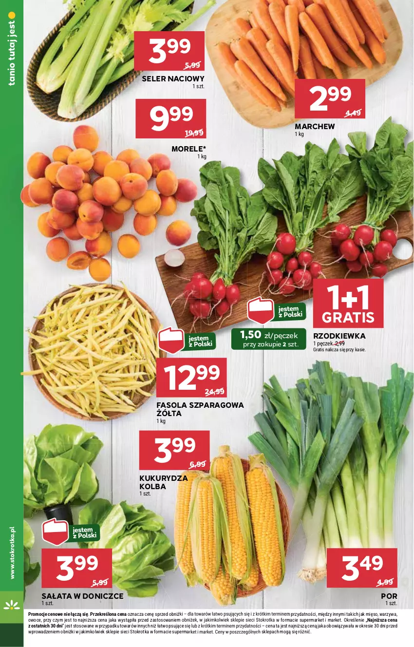 Gazetka promocyjna Stokrotka - Market - ważna 03.07 do 09.07.2025 - strona 12 - produkty: Fa, Fasola, Fasola szparagowa, Gra, Kukurydza, Mięso, Owoce, Por, Rzodkiewka, Sałat, Seler naciowy, Warzywa