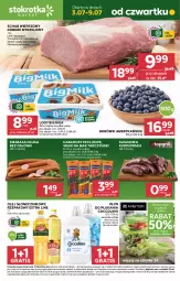 Gazetka promocyjna Stokrotka - Market - Gazetka - ważna od 09.07 do 09.07.2025 - strona 1 - produkty: Warzywa, Gra, Coccolino, Big Milk, Ambition, Lody, Tarczyński, Schab wieprzowy, Płyn do płukania, Malm, Algida, Kaszanka, Owoce, Kabanos, Olej słonecznikowy, Kasza, Olej, Kiełbasa, Mięso, LG