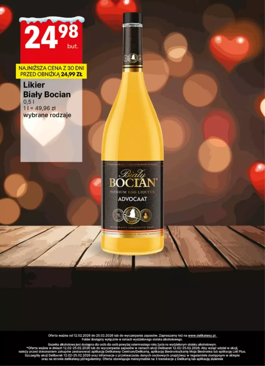 Gazetka promocyjna Delikatesy Centrum - Delibarek DC07-DC08 - ważna 12.02 do 25.02.2026 - strona 17 - produkty: Advocaat, Biały Bocian, Likier, Rama, Rum, Tran