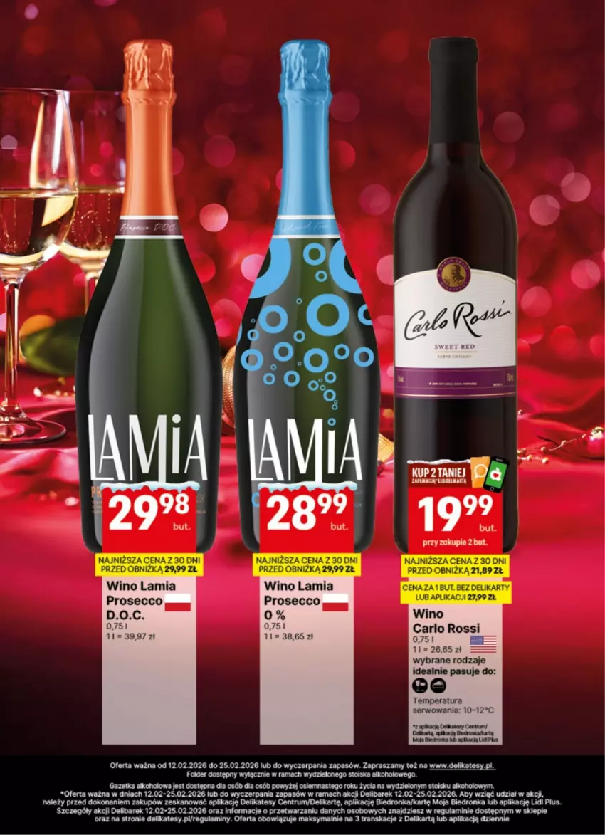 Gazetka promocyjna Delikatesy Centrum - Delibarek DC07-DC08 - ważna 12.02 do 25.02.2026 - strona 7 - produkty: Carlo Rossi, Prosecco, Rama, Rum, Ser, Tran, Wino