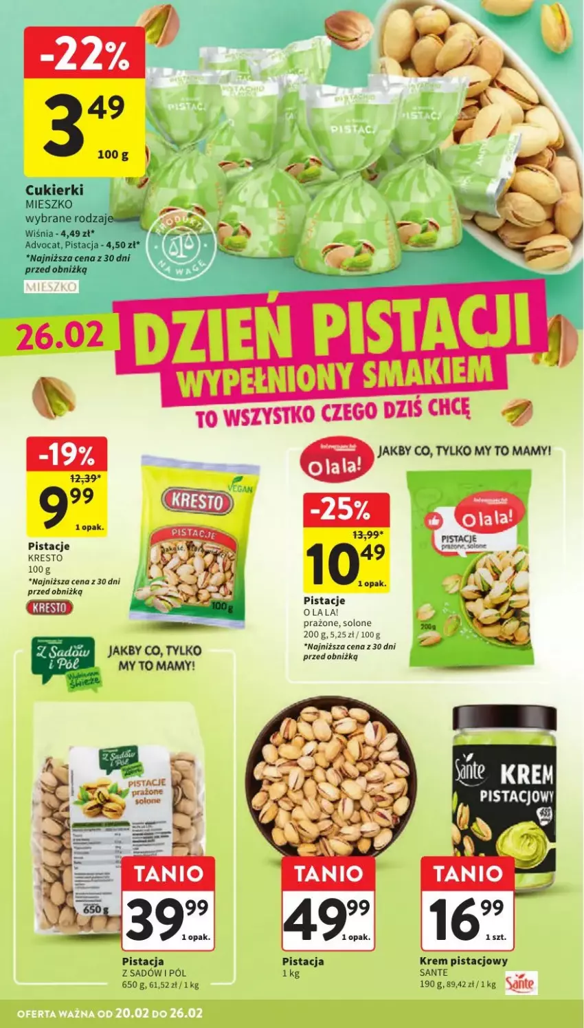 Gazetka promocyjna Intermarche - ważna 24.02 do 26.02.2025 - strona 18 - produkty: Krem pistacjowy, Pistacje, Sante