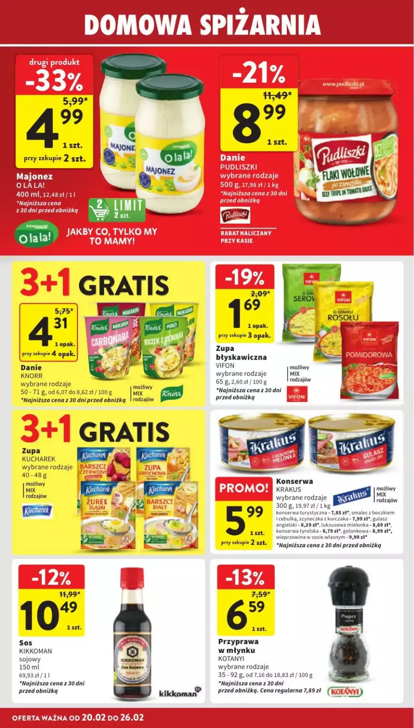 Gazetka promocyjna Intermarche - ważna 24.02 do 26.02.2025 - strona 22 - produkty: Gra, Knorr, Kucharek, Kurczak, Majonez, Ser, Smalec, Sos, Wieprzowina, Zupa