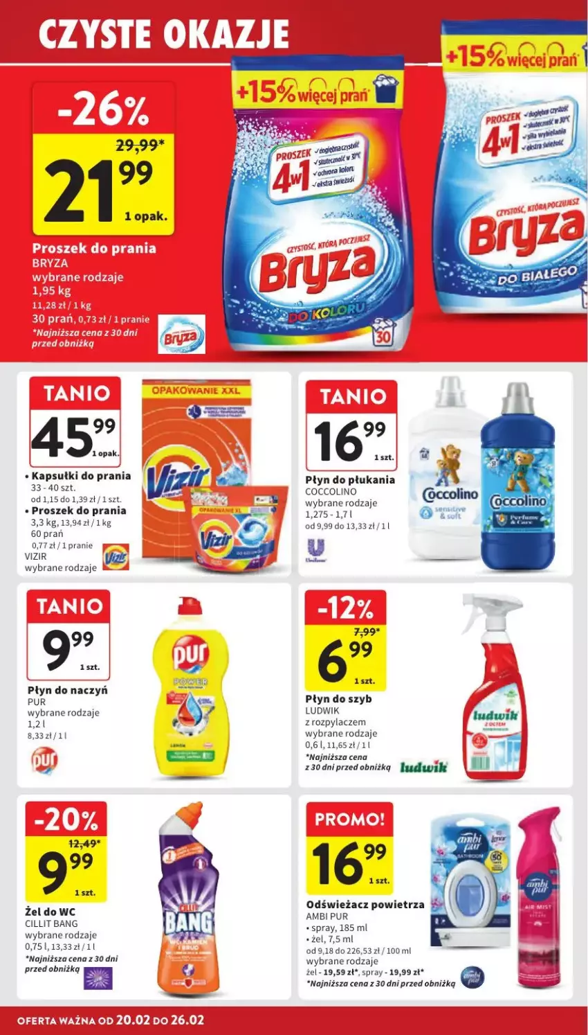 Gazetka promocyjna Intermarche - ważna 24.02 do 26.02.2025 - strona 27 - produkty: Ambi Pur, Cillit Bang, Coccolino, Kapsułki do prania, Ludwik, Odświeżacz powietrza, Płyn do szyb, Proszek do prania, Pur