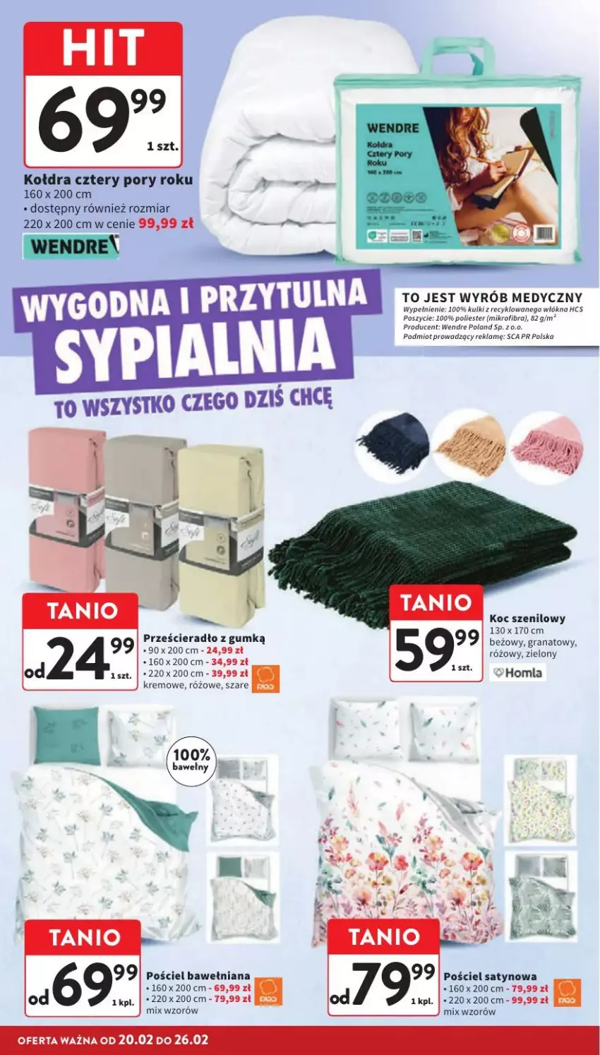 Gazetka promocyjna Intermarche - ważna 24.02 do 26.02.2025 - strona 29 - produkty: Fa, Gra, Granat, Koc, Kołdra, Por, Pościel, Prześcieradło