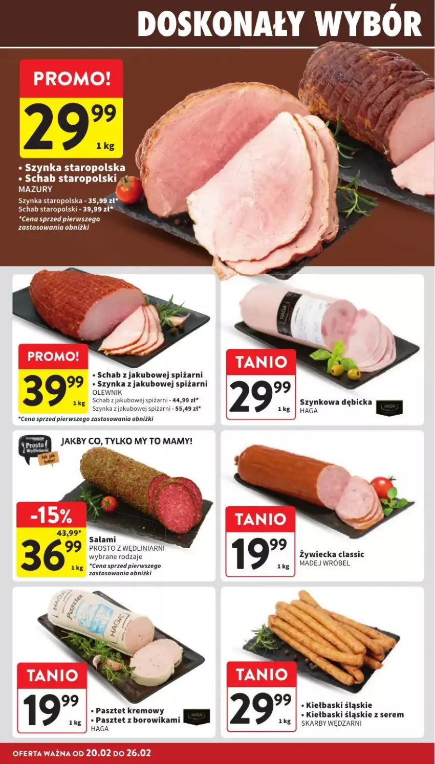 Gazetka promocyjna Intermarche - ważna 24.02 do 26.02.2025 - strona 9 - produkty: BIC, Kiełbaski śląskie, Olewnik, Pasztet, Salami, Ser, Szynka