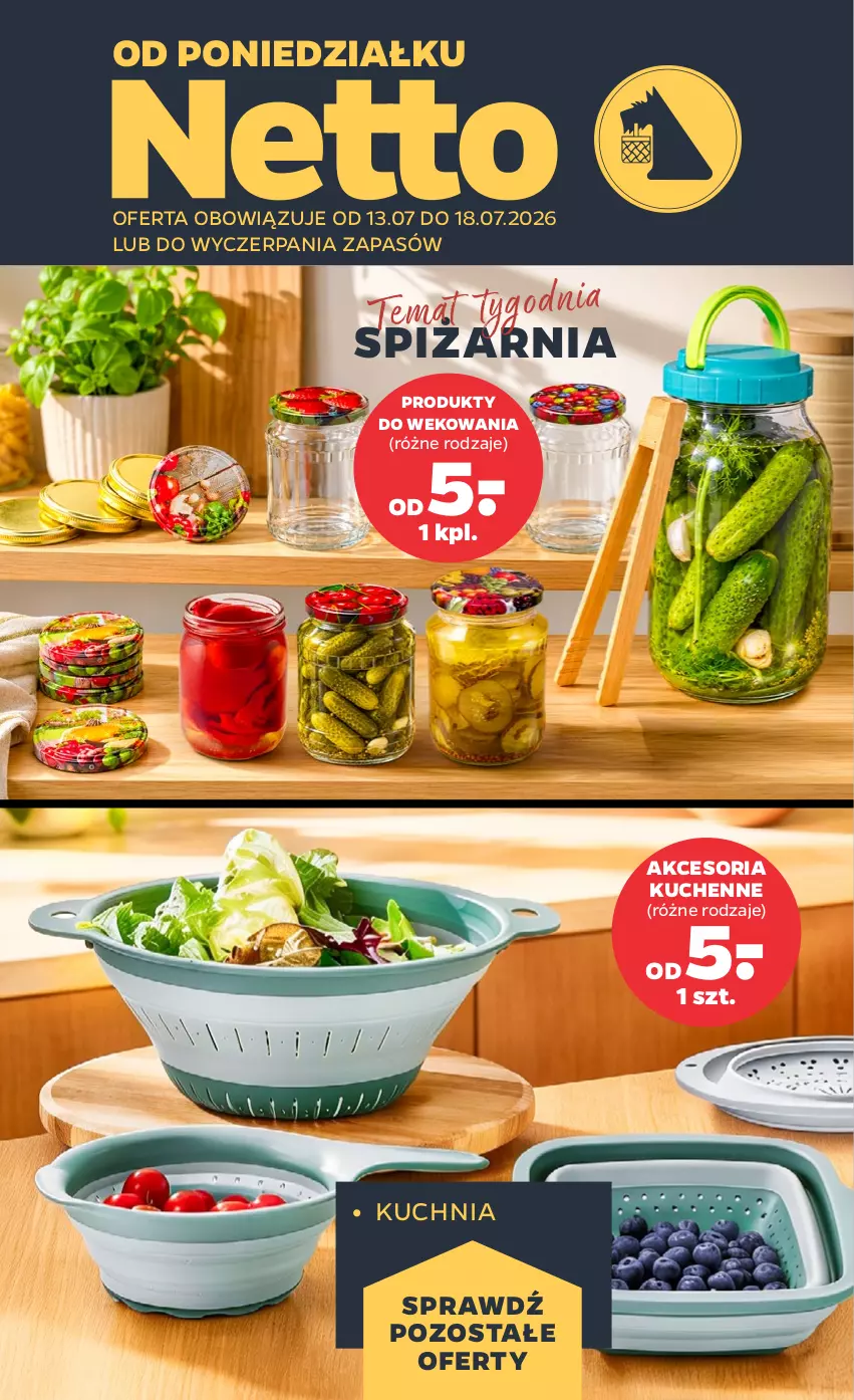 Gazetka promocyjna Netto - Od Poniedziałku - ważna 13.07 do 18.07.2026 - strona 1 - produkty: Kuchnia