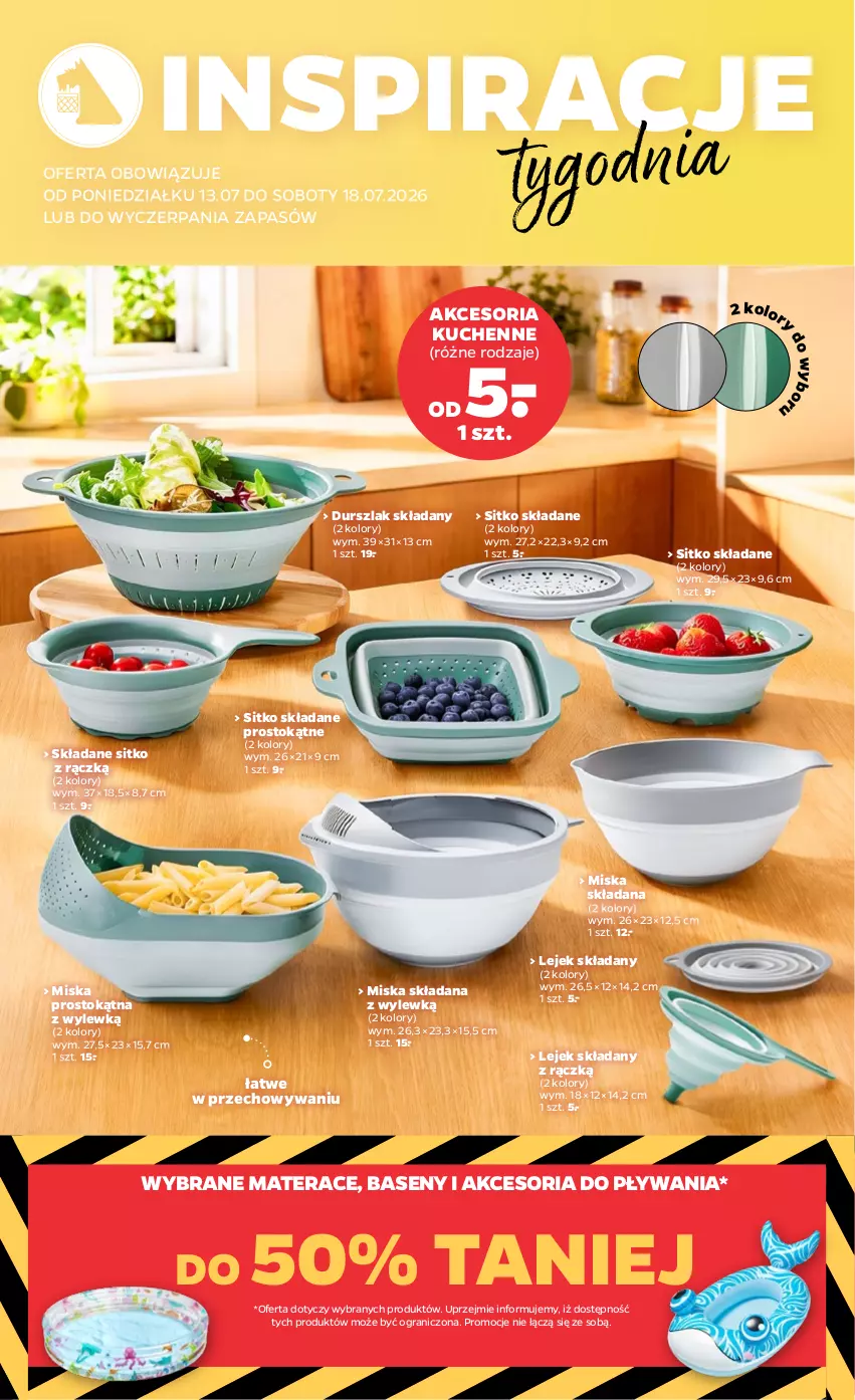 Gazetka promocyjna Netto - Od Poniedziałku - ważna 13.07 do 18.07.2026 - strona 2 - produkty: Durszlak, Gra, Materac, Miska, Sitko, Tera