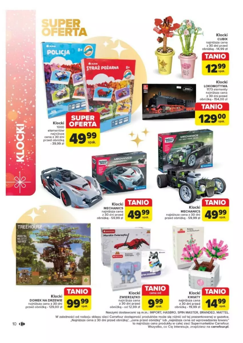 Gazetka promocyjna Carrefour - ważna 13.11 do 24.12.2024 - strona 2 - produkty: Domek na drzewie, Hasbro, Klocki, Mattel, Por