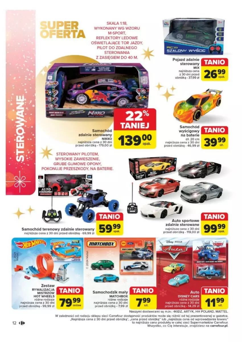 Gazetka promocyjna Carrefour - ważna 13.11 do 24.12.2024 - strona 4 - produkty: Chodzik, Hot Wheels, Mattel, Pojazd, Por, Samochód, Sport, Szal