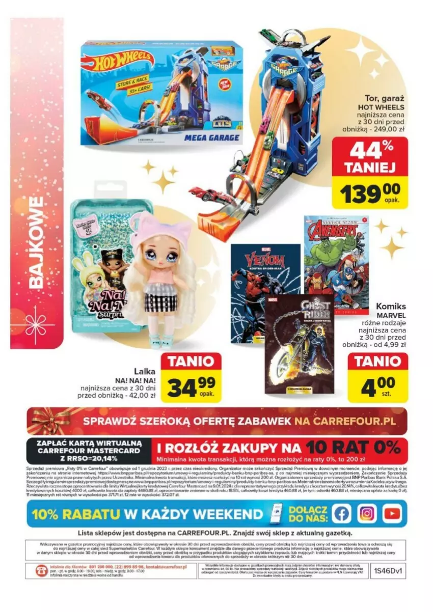 Gazetka promocyjna Carrefour - ważna 13.11 do 24.12.2024 - strona 8 - produkty: Brit, Garaż, Gra, Hot Wheels, Kosz, Lalka, Moda, NBA, Por, Sok, Top, Tran