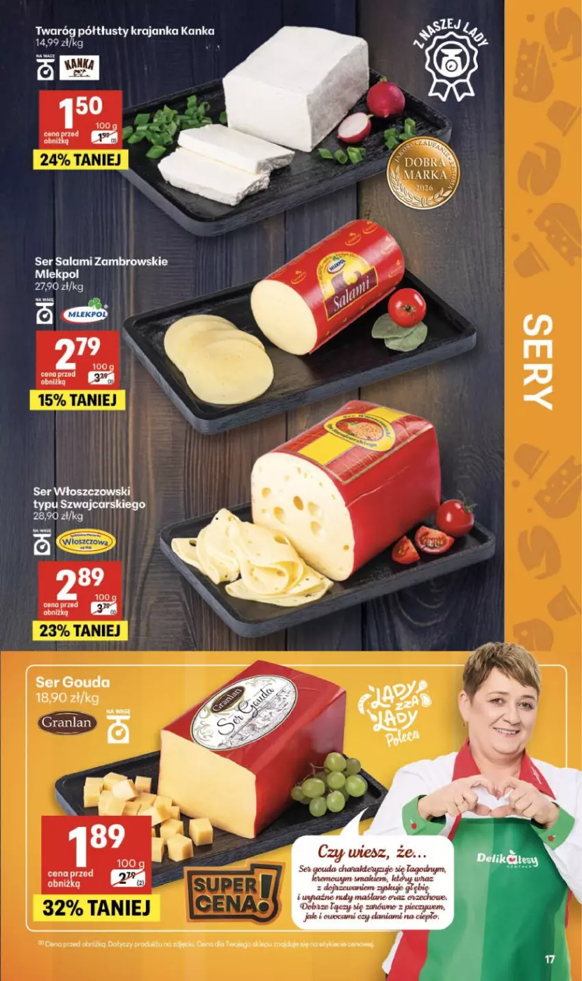 Gazetka promocyjna Delikatesy Centrum - Franczyza DC19 Czwartek - ważna 07.05 do 13.05.2026 - strona 17 - produkty: Cars, Gouda, Gra, Lalka, Piec, Ser, Twaróg, Twaróg półtłusty, Włoszczowski