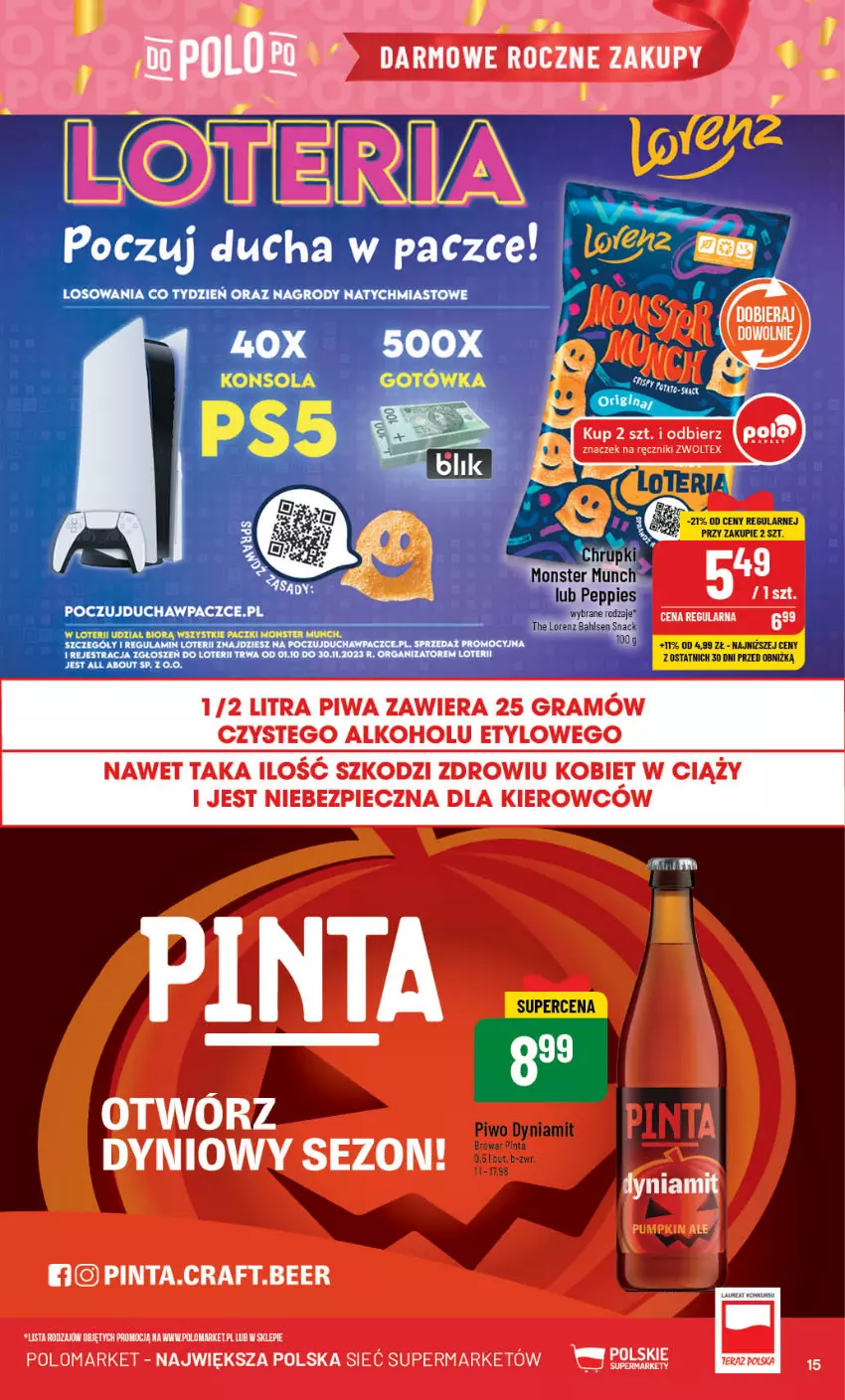 Gazetka promocyjna PoloMarket - Gazetka pomocyjna - ważna 25.10 do 31.10.2023 - strona 15 - produkty: Gra, Piec, Piwa