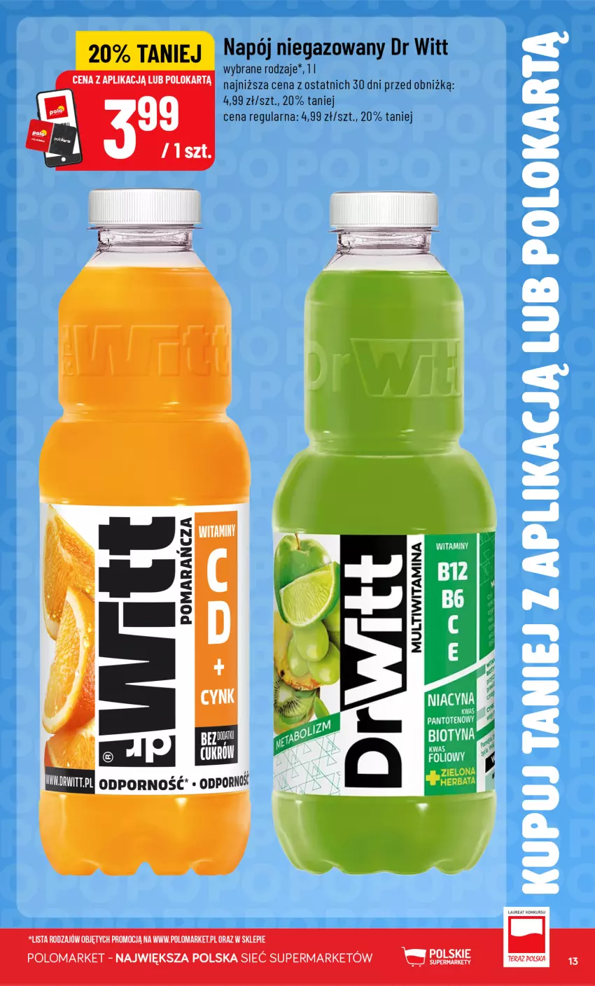Gazetka promocyjna PoloMarket - Katalog Kupuj taniej z POLOappką - ważna 16.09 do 22.09.2026 - strona 13 - produkty: Napój, Napój niegazowany, Por, Tera