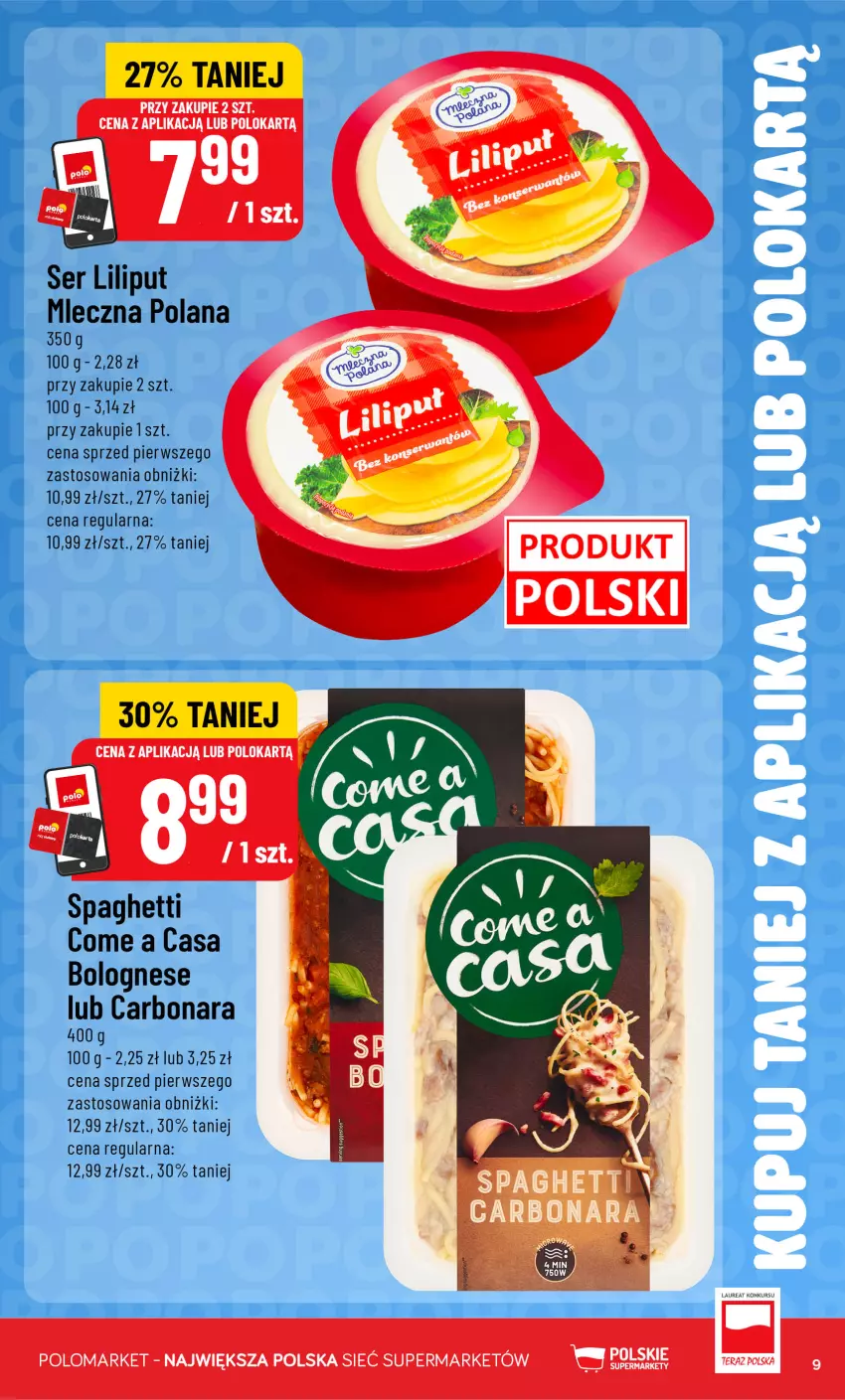 Gazetka promocyjna PoloMarket - Katalog Kupuj taniej z POLOappką - ważna 16.09 do 22.09.2026 - strona 9 - produkty: LANA, Ser, Spaghetti, Tera