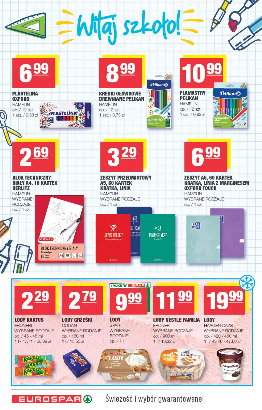 Gazetka promocyjna Spar - EuroSpar - ważna 12.08 do 23.08.2026 - strona 14 - produkty: Fa, Flamastry, Gin, Grześki, Kaktus, Lody, Plastelina