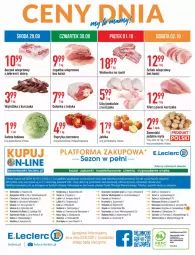 Gazetka promocyjna E Leclerc - Gazetka - ważna od 09.10 do 09.10.2021 - strona 24 - produkty: Kurczak, Top, Sos, Por, Papier, Sałata lodowa, Papryka czerwona, Papryka, Golonka z indyka, Szal, Kosz, Ziemniaki, Sałat, Schab wieprzowy, Rosół, Sport, Stock, Boczek, Wołowina, Olej, Boczek wieprzowy, Jabłka