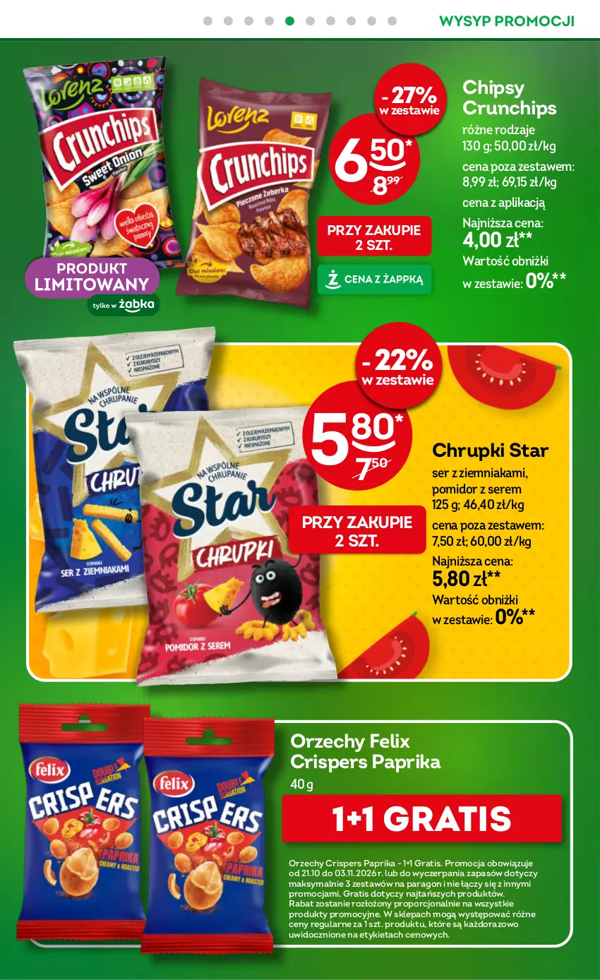 Gazetka promocyjna Żabka - gazetka-promocyjna-43-44-2026 - ważna 21.10 do 03.11.2026 - strona 24 - produkty: Chipsy, Chrupki, Crunchips, Felix, Gra, Por, Ser