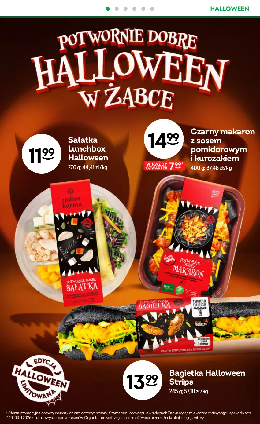 Gazetka promocyjna Żabka - gazetka-promocyjna-43-44-2026 - ważna 21.10 do 03.11.2026 - strona 4 - produkty: Bagietka, Kurczak, Makaron, Makaron z sosem, Sałat, Sałatka, Sos