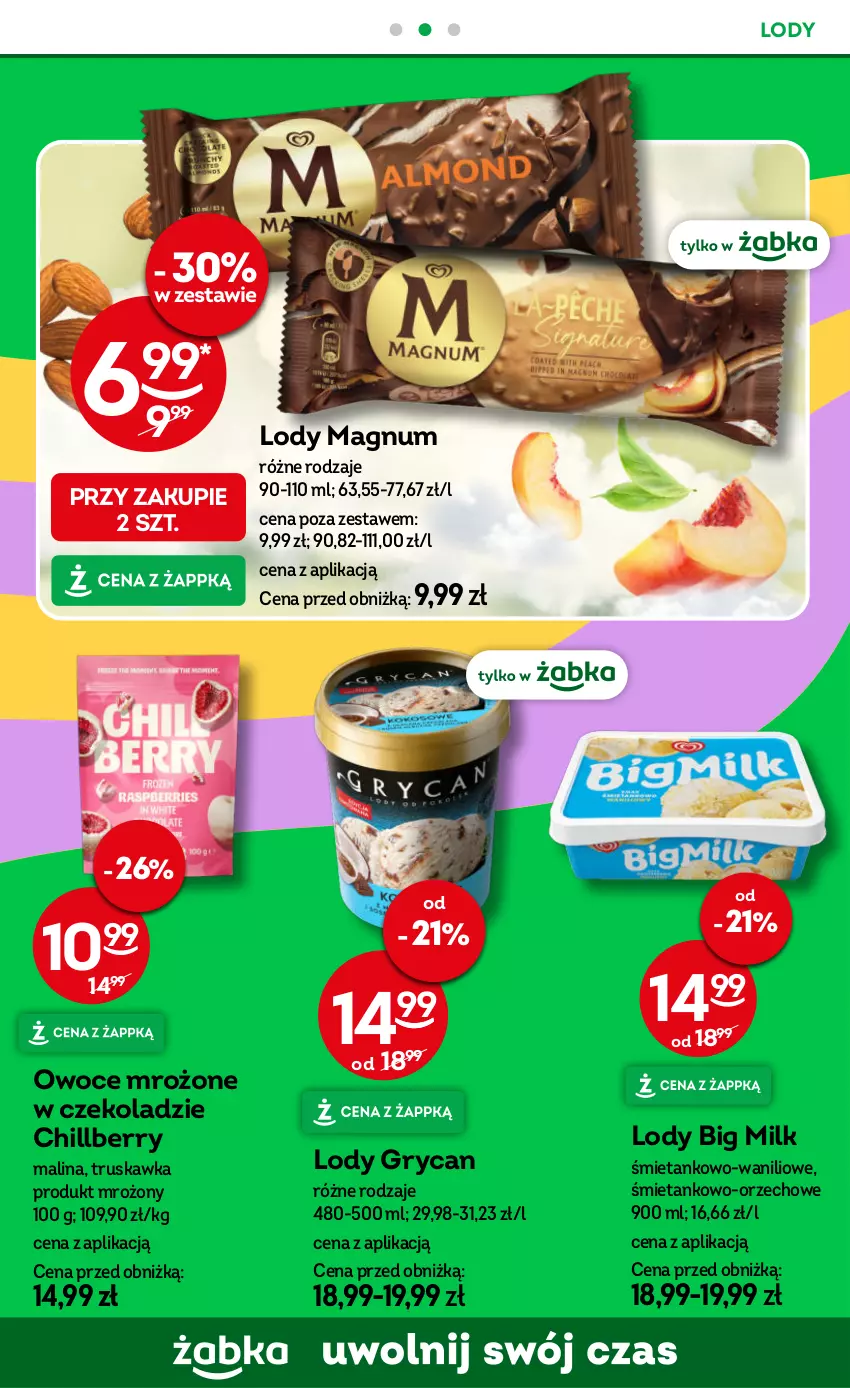 Gazetka promocyjna Żabka - gazetka-promocyjna-43-44-2026 - ważna 21.10 do 03.11.2026 - strona 65 - produkty: Big Milk, Gry, Lody, Owoce