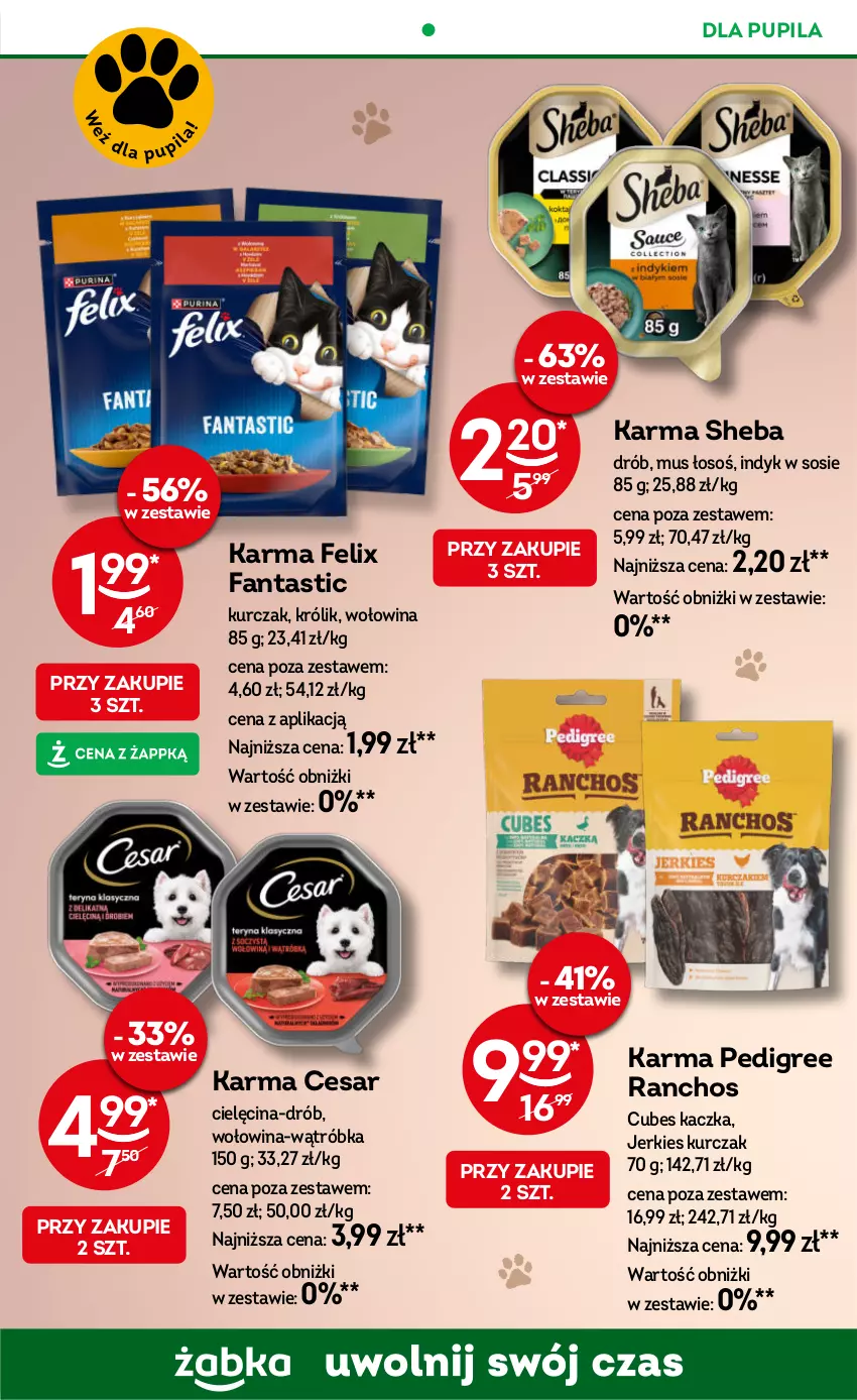 Gazetka promocyjna Żabka - gazetka-promocyjna-43-44-2026 - ważna 21.10 do 03.11.2026 - strona 71 - produkty: Drób, Fa, Fanta, Felix, Kaczka, Królik, Kurczak, Mus, Pedigree, Sheba, Sos, Wołowina