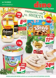 Gazetka promocyjna Dino - Gazetka - Gazetka - ważna od 12.04 do 12.04.2022 - strona 1 - produkty: Majonez, Ser, Twaróg, Zott, Winiary, Toffifee, Kiełbasa biała, Kiełbasa