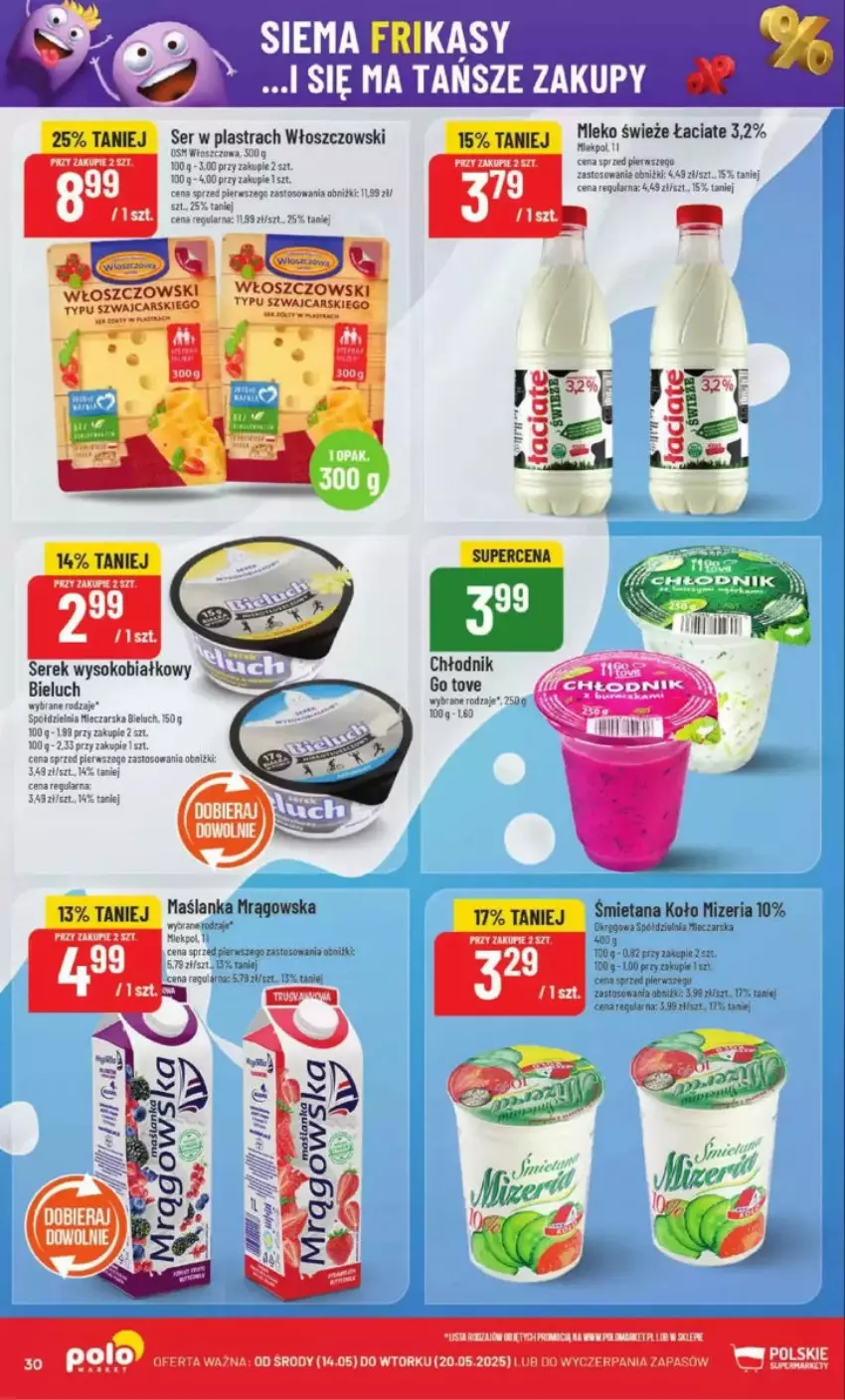 Gazetka promocyjna PoloMarket - ważna 14.05 do 20.05.2025 - strona 24 - produkty: Bieluch, Cars, Fa, Maślanka, Miecz, Mleko, Ser, Serek, Sok, Tera, Włoszczowski