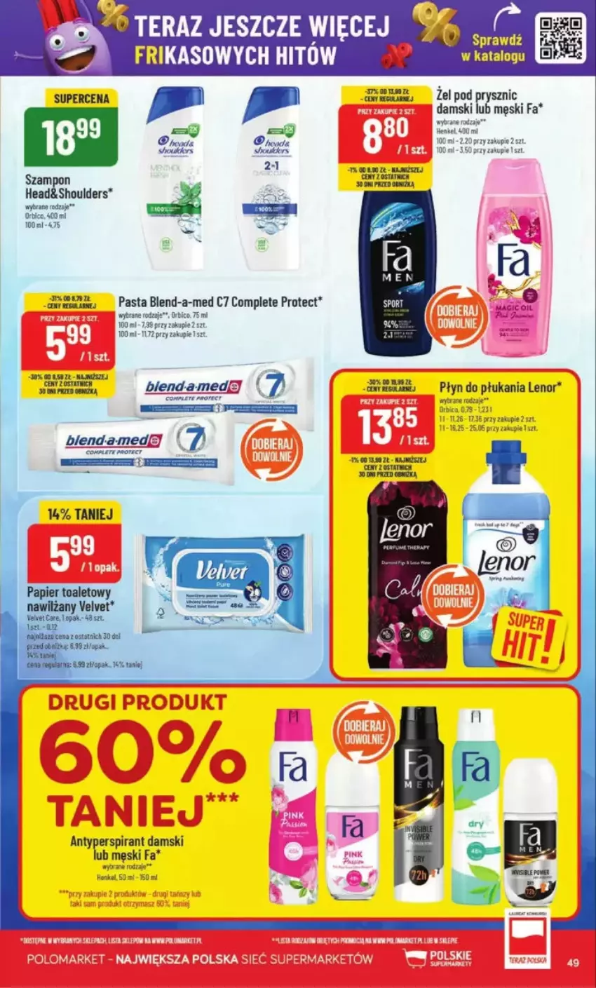Gazetka promocyjna PoloMarket - ważna 14.05 do 20.05.2025 - strona 44 - produkty: Antyperspirant, BIC, Blend-a-Med, Fa, Lenor, Mars, Płyn do płukania, Szampon, Tera