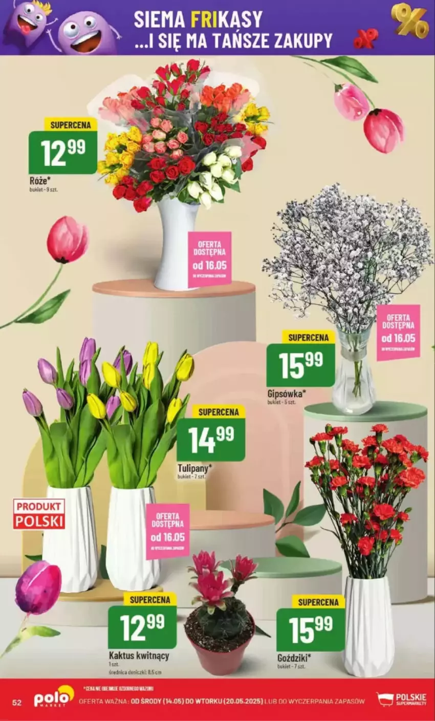 Gazetka promocyjna PoloMarket - ważna 14.05 do 20.05.2025 - strona 48 - produkty: Bukiet, Kaktus, Ser, Tulipan