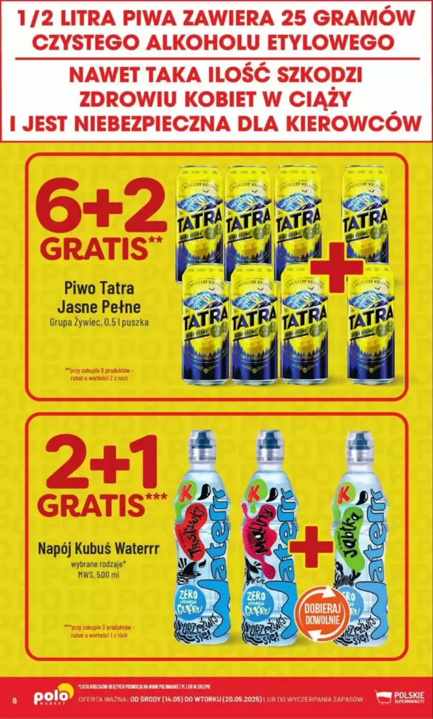 Gazetka promocyjna PoloMarket - ważna 14.05 do 20.05.2025 - strona 55 - produkty: Gra, Kubuś, Kubuś Waterrr, Napój, Piec, Piwa, Piwo, Tatra
