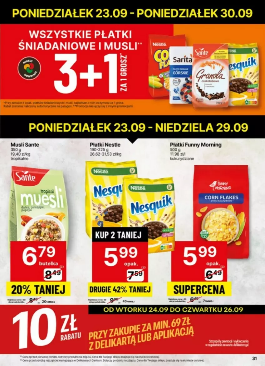 Gazetka promocyjna Delikatesy Centrum - ważna 23.09 do 29.09.2024 - strona 25 - produkty: Mus, Sante