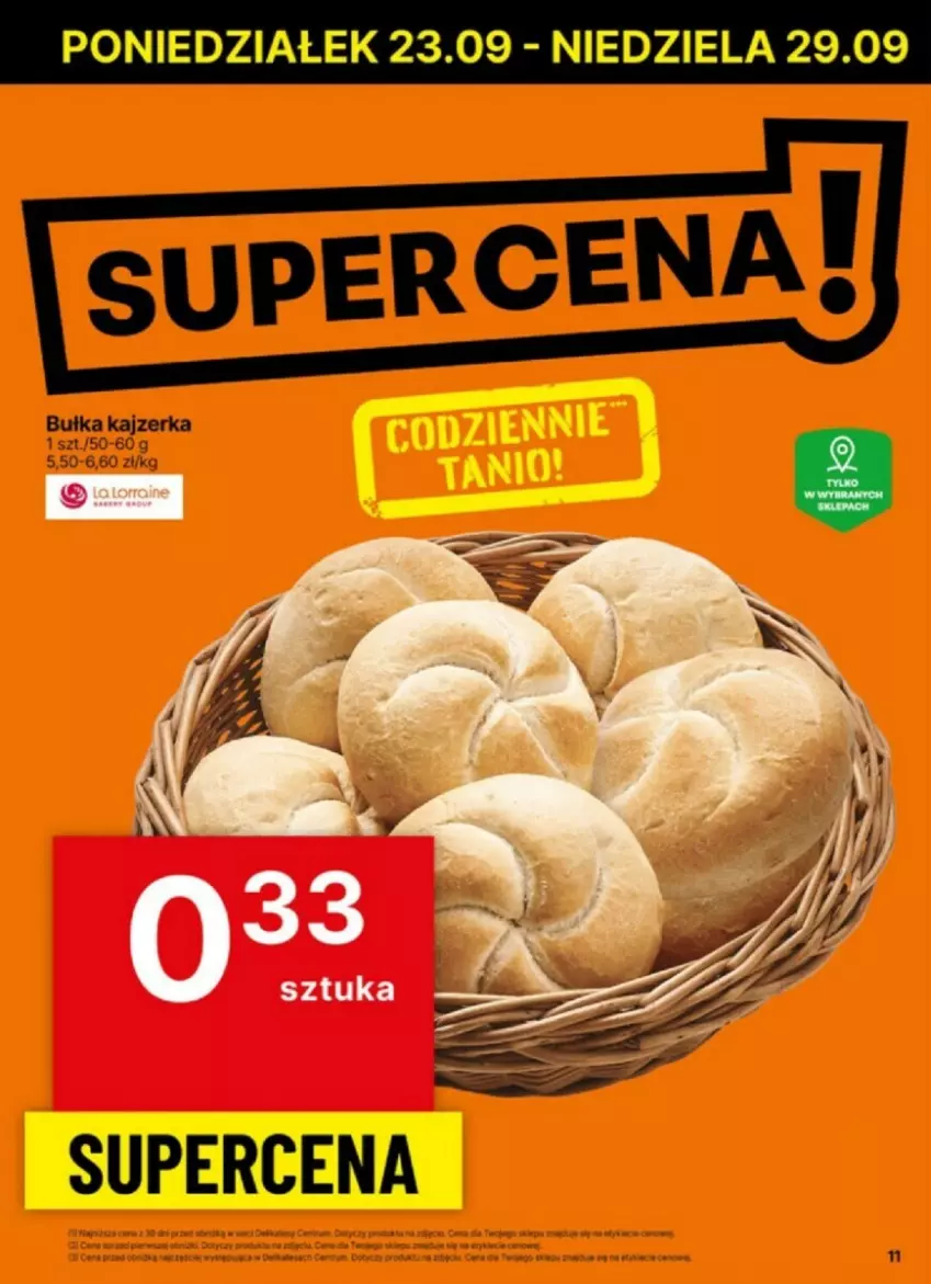 Gazetka promocyjna Delikatesy Centrum - ważna 23.09 do 29.09.2024 - strona 3 - produkty: Bułka, Kajzerka