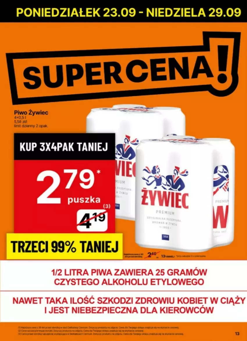 Gazetka promocyjna Delikatesy Centrum - ważna 23.09 do 29.09.2024 - strona 5 - produkty: Piwo