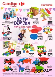 Gazetka promocyjna Carrefour - Gazetka Dzień Dziecka - Gazetka - ważna od 31.05 do 31.05.2021 - strona 1 - produkty: Mus, Gra, Namiot, Samochód, Stolik, Wywrotka, Straż pożarna, Parka, Wózek, Hulajnoga, Kosiarka