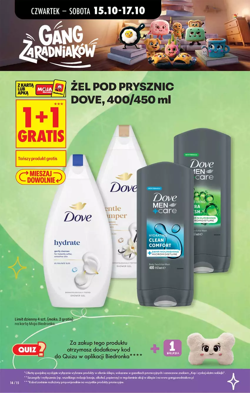Gazetka promocyjna Biedronka - Od Czwartku - ważna 15.10 do 21.10.2026 - strona 14 - produkty: Dove, Quiz