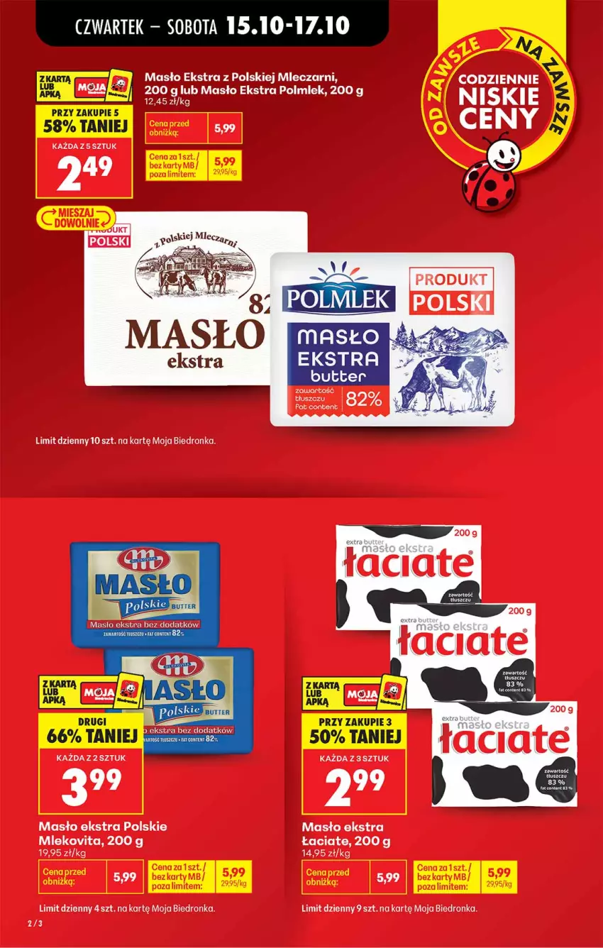 Gazetka promocyjna Biedronka - Od Czwartku - ważna 15.10 do 21.10.2026 - strona 2 - produkty: Fa, Masło, Mleko, Mlekovita