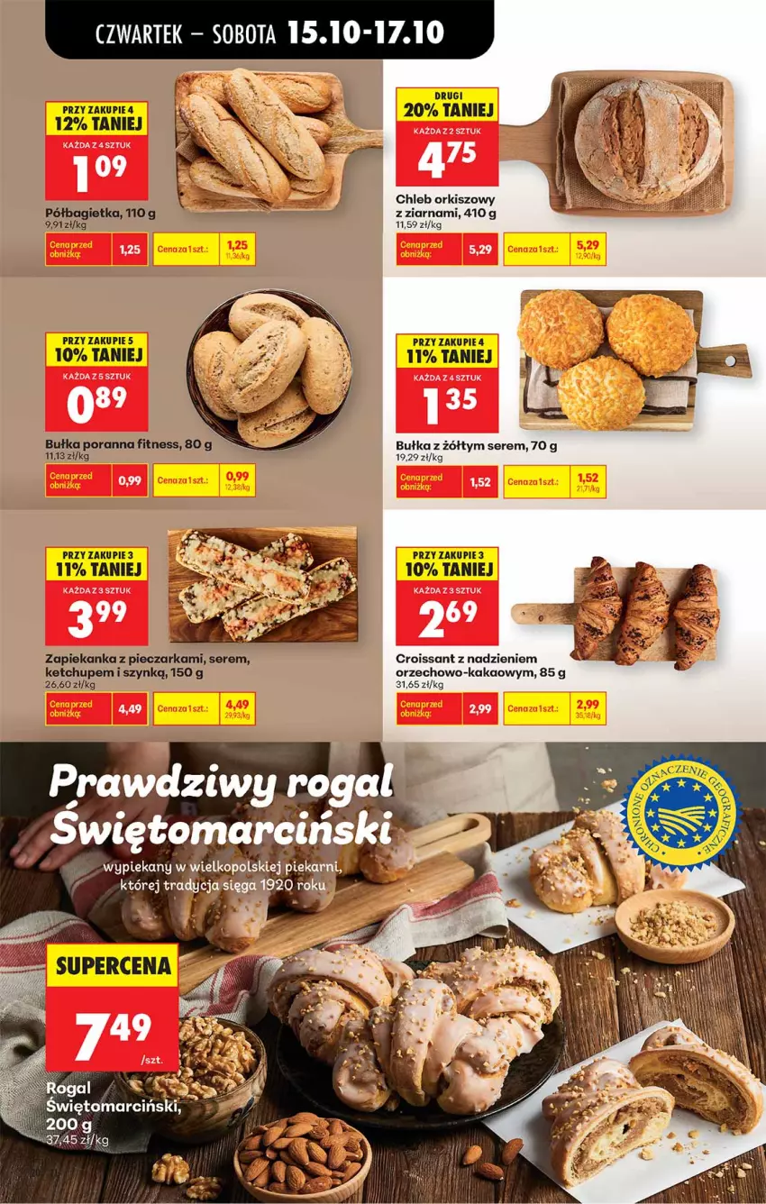 Gazetka promocyjna Biedronka - Od Czwartku - ważna 15.10 do 21.10.2026 - strona 20 - produkty: Bagietka, Bułka, Chleb, Croissant, Fa, Kakao, Ketchup, Piec, Pieczarka, Półbagietka, Por, Ser, Zapiekanka